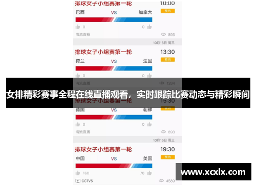 女排精彩赛事全程在线直播观看，实时跟踪比赛动态与精彩瞬间